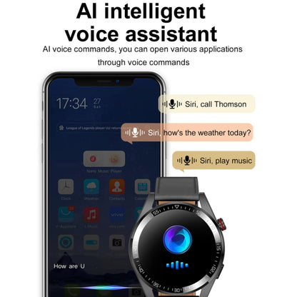 1.43 inch AMOLED Screen Smartwatch Heart Rate Blood Pressure Monitoring Bluetooth Talking Sports Watch, Color: Silver Orange Silicone Strap - Smart Watches by buy2fix | Online Shopping UK | buy2fix