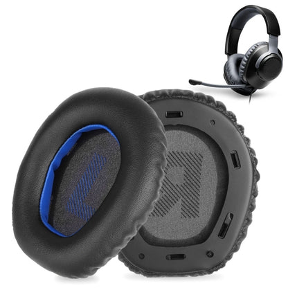 1pair For JBL Quantum Q100 Headphone Leather Sponge Cover Gaming Headset Earmuffs(Black Blue) - Earmuff & Pad by buy2fix | Online Shopping UK | buy2fix