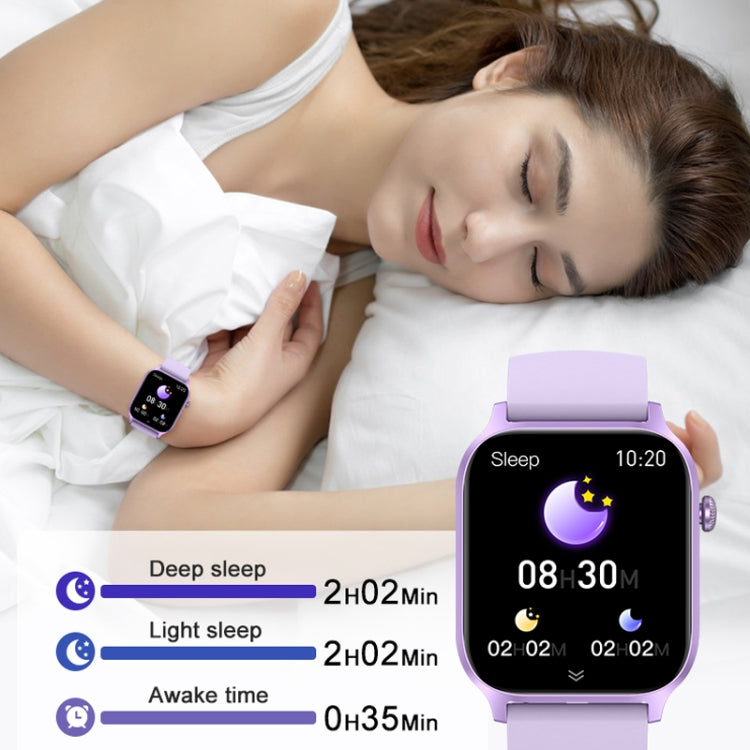 Bluetooth Talk HD Large Screen Heart Rate Oxygen Monitoring Multi-Sport Mode Smart Watch(Purple) - Smart Watches by buy2fix | Online Shopping UK | buy2fix