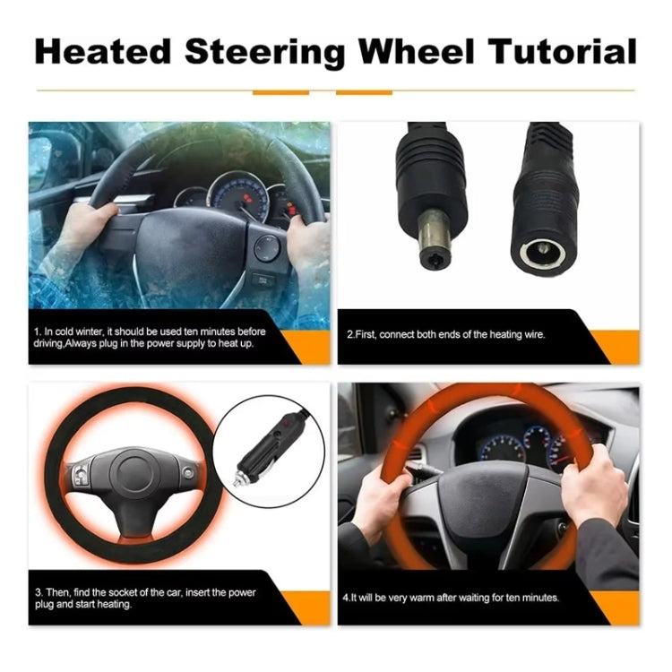 38cm Rayhong Universal Car Quick-heating Heated Steering Wheel Cover - Steering Wheel Accessories by buy2fix | Online Shopping UK | buy2fix