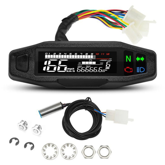 Motorcycle HD LCD Fuel Level Speed Electronic Instrument - Electrical Instruments by buy2fix | Online Shopping UK | buy2fix