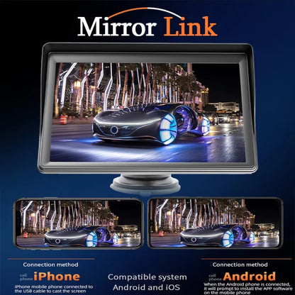 7 Inch Bluetooth 5.0 Portable CarPlay Monitor, Specifications: Display + Camera - Car MP3 & MP4 & MP5 by buy2fix | Online Shopping UK | buy2fix