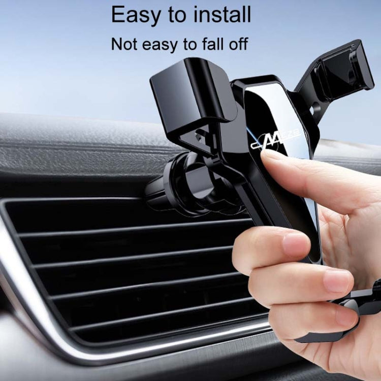 Car Snap-On Air Vent Gravity Cell Phone Navigation Mirror Holder(Black) - Universal Car Holders by buy2fix | Online Shopping UK | buy2fix