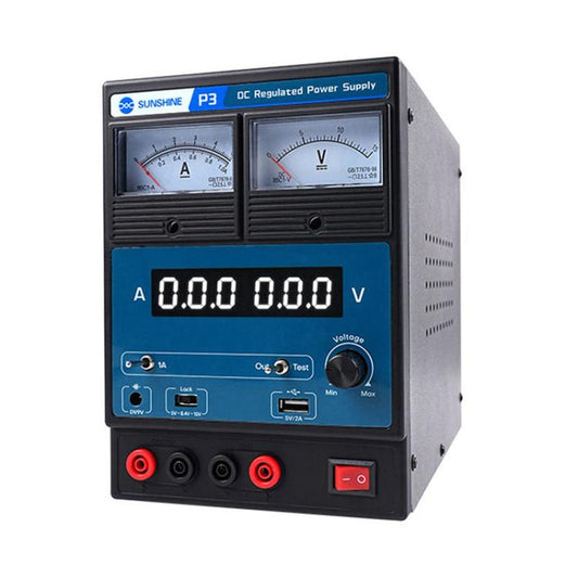 SUNSHINE P3 DC Regulated Power Supply 5V/8.4V/15V Switching Mobile Phone Repair Regulated Power Supply Meter(US Plug 110V) - Power Supply by SUNSHINE | Online Shopping UK | buy2fix