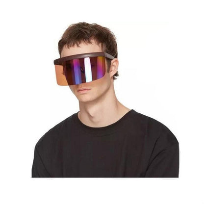 Anti-peeping Sun Mirror Integrated Anti-foam Sunscreen Mask, Color:Black Frame White Mercury - Face Shield by buy2fix | Online Shopping UK | buy2fix