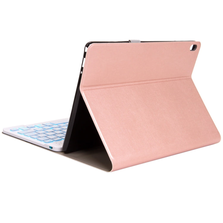 DY-E10 2 in 1 Removable Bluetooth Keyboard + Protective Leather Tablet Case with Backlight & Holder for Lenovo Tab E10(Rose Gold) - Lenovo Keyboard by buy2fix | Online Shopping UK | buy2fix