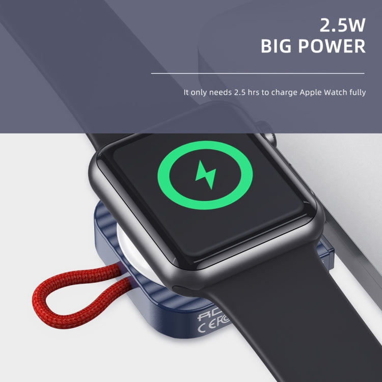 ROCK W26 Portable Magnetic Wireless Charger for Apple Watch(Blue) - Charger / Holder by ROCK | Online Shopping UK | buy2fix