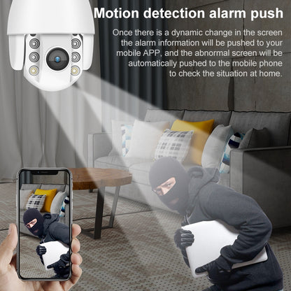 QX2 1080P HD 360 Degrees Panoramic WiFi Day and Night Full-color Waterproof Smart Camera, Support Motion Detection / Two-way Voice / TF Card, EU Plug - Security by buy2fix | Online Shopping UK | buy2fix