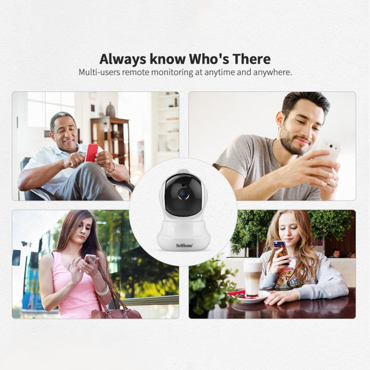SriHome SH020 3.0 Million Pixels 1296P HD AI IP Camera, Support Two Way Talk / Auto Tracking / Humanoid Detection / Night Vision / TF Card, AU Plug - Security by SriHome | Online Shopping UK | buy2fix