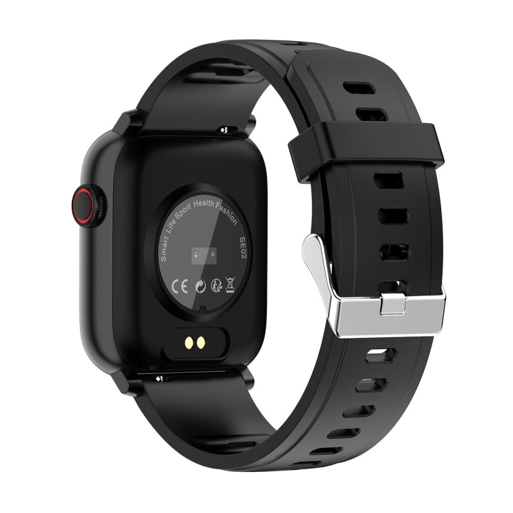 SE02 Bluetooth Smart Sports Watch, Support Heart Rate / Blood Pressure / Blood Oxygen Monitoring & Sleep Monitoring & Sedentary Reminder (Black) - Smart Wear by buy2fix | Online Shopping UK | buy2fix