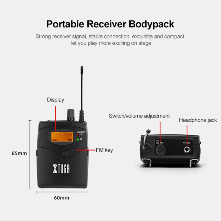 IEM1200 Wireless Transmitter 8 Bodypack Stage Singer In-Ear Monitor System(US Plug) - Consumer Electronics by buy2fix | Online Shopping UK | buy2fix