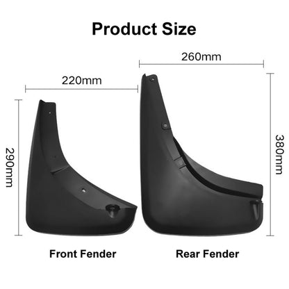 For Jeep Renegade 2015-2021 4pcs/Set Car Auto Soft Plastic Splash Flaps Fender Guard - Mudguards by buy2fix | Online Shopping UK | buy2fix