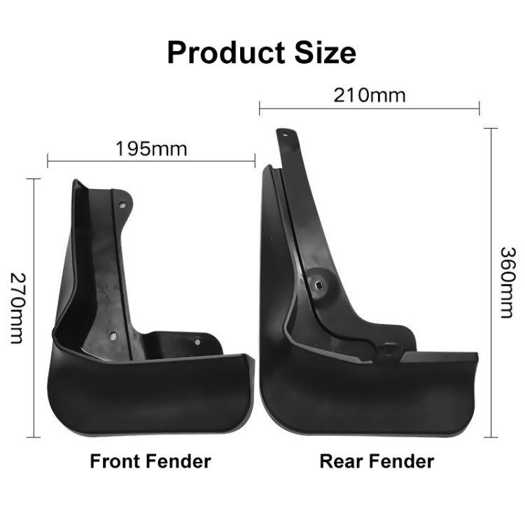 For Honda Vezel HRV Sport 2019-2021 4pcs/Set Car Auto Soft Plastic Splash Flaps Fender Guard - Mudguards by buy2fix | Online Shopping UK | buy2fix