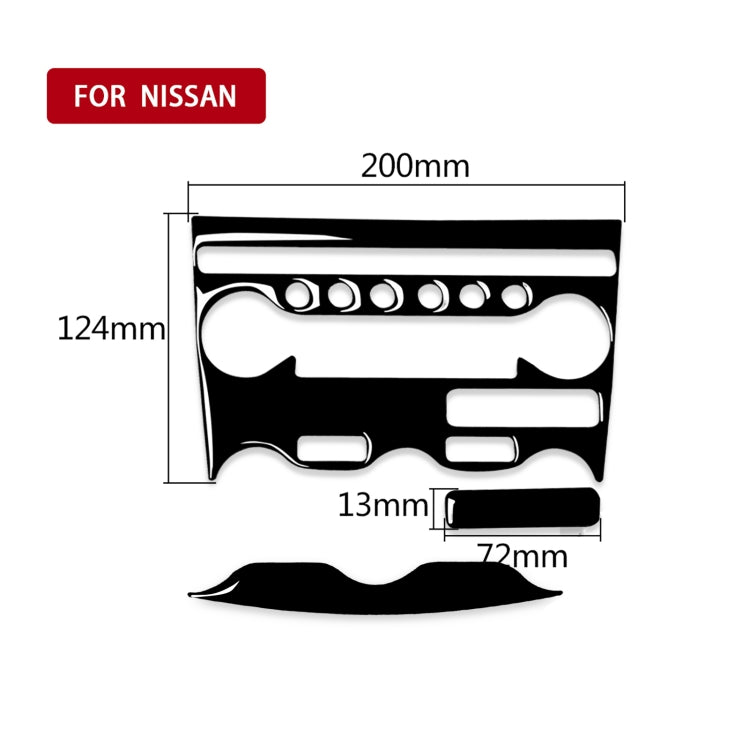 For Nissan 370Z Z34 2009- 3 in 1 Car AC Adjustment Panel Decorative Sticker, Left and Right Drive Universal (Black) - In Car by buy2fix | Online Shopping UK | buy2fix