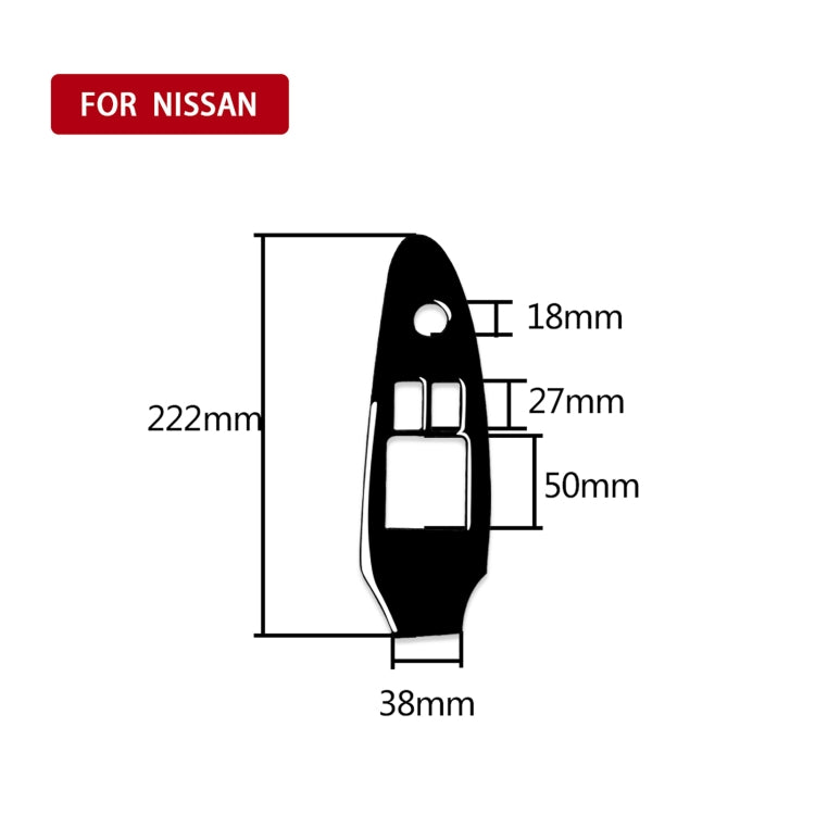 For Nissan 370Z Z34 2009- Car Driver Side Door Lift Panel Decorative Sticker, Left Drive (Black) - In Car by buy2fix | Online Shopping UK | buy2fix