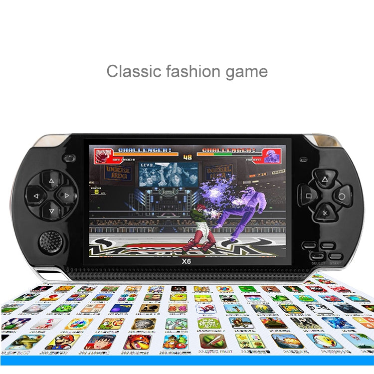 X6 4.3 inch Screen Retro Portable Game Console with 3MP Camera, Built-in 10000 Games, Supports E-book / Recording / Music Playing / Video Playing(Black) - Pocket Console by buy2fix | Online Shopping UK | buy2fix
