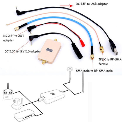 SH-RC58G2W 5.8GHz 2W Wireless WiFi Signal Booster Amplifier for UAV RC (Gold) - Toys & Hobbies by buy2fix | Online Shopping UK | buy2fix