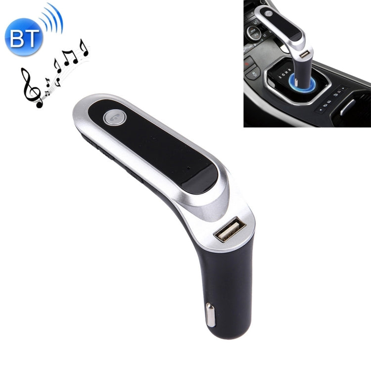 CARS7 Bluetooth Car Charger with Digital Display for Mobile Phone(Silver) - Car Charger by buy2fix | Online Shopping UK | buy2fix