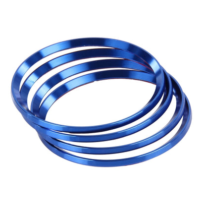 4 PCS Car Aluminum Wheel Hub Deroration Ring For Audi(Blue) - In Car by buy2fix | Online Shopping UK | buy2fix