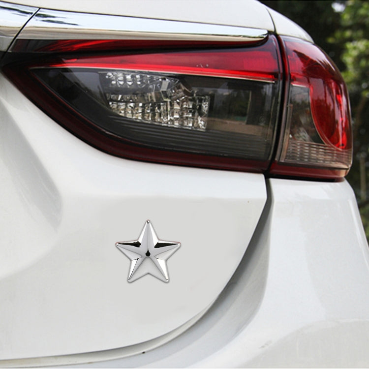 Star Pattern Car Metal Body Decorative Sticker (Silver) - Decorative Sticker by buy2fix | Online Shopping UK | buy2fix