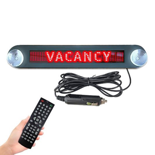 DC 12V Car LED Programmable Showcase Message Sign Scrolling Display Lighting Board with Remote Control(Red Light) - Car Monitor by buy2fix | Online Shopping UK | buy2fix