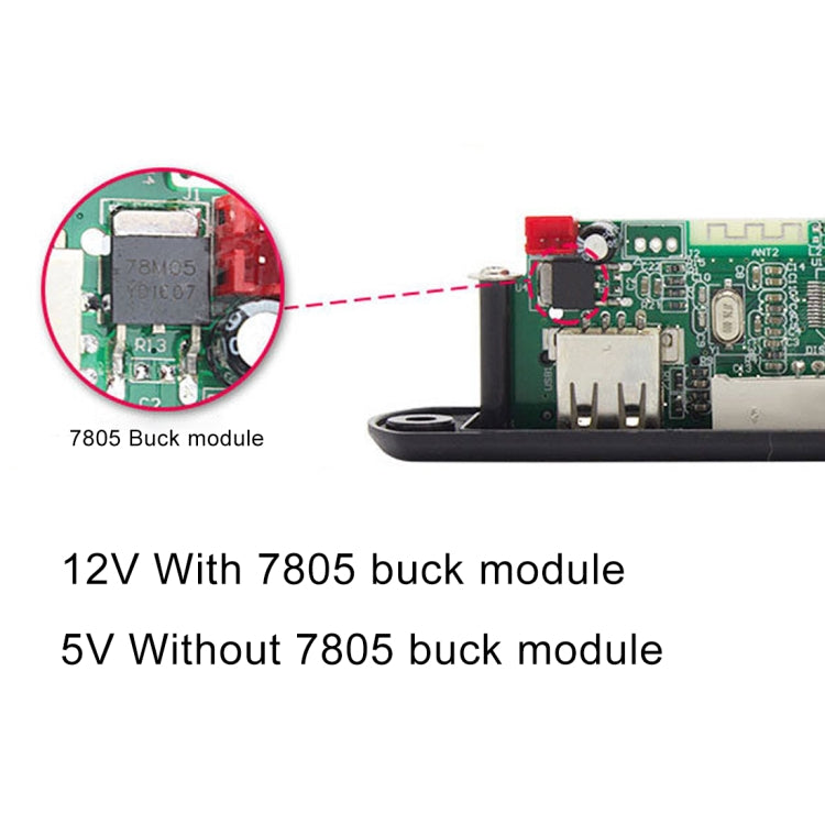 Car 12V Audio MP3 Player Decoder Board FM Radio TF USB 3.5 mm AUX, without Bluetooth and Recording - Car MP3 & MP4 & MP5 by buy2fix | Online Shopping UK | buy2fix