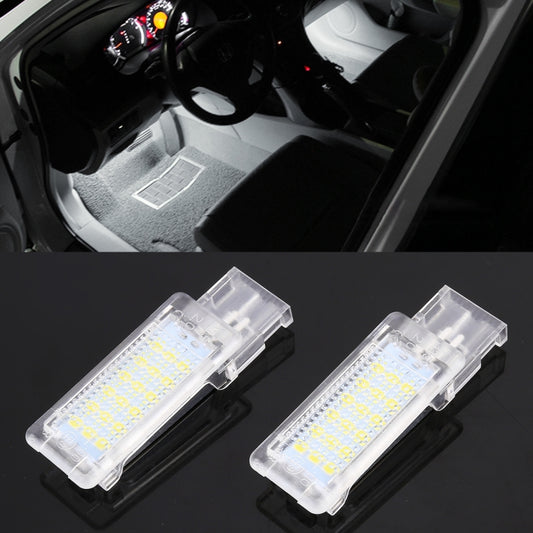 2 PCS DC12V / 1.5W / 6000K / 100LM Car Foot Nest Lights Footwell Lamp Seat Lamp 18LEDs SMD-3528 Lamps for Volkswagen(White Light) - Atmosphere lights by buy2fix | Online Shopping UK | buy2fix