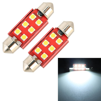 2 PCS 39mm DC12V / 2.2W / 6000K / 130LM 6LEDs SMD-3030 Car Reading Lamp (White Light) - Dome Lights by buy2fix | Online Shopping UK | buy2fix