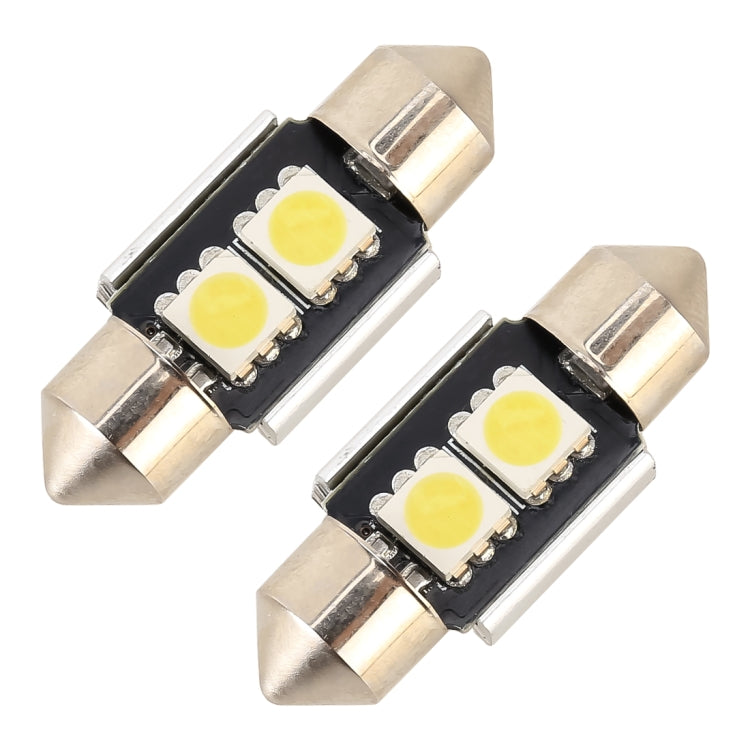 10 PCS 31mm DC12V / 1.7W / 7000K / 70LM 2LEDs SMD-5050 Car Reading Lamp(White Light) - Dome Lights by buy2fix | Online Shopping UK | buy2fix