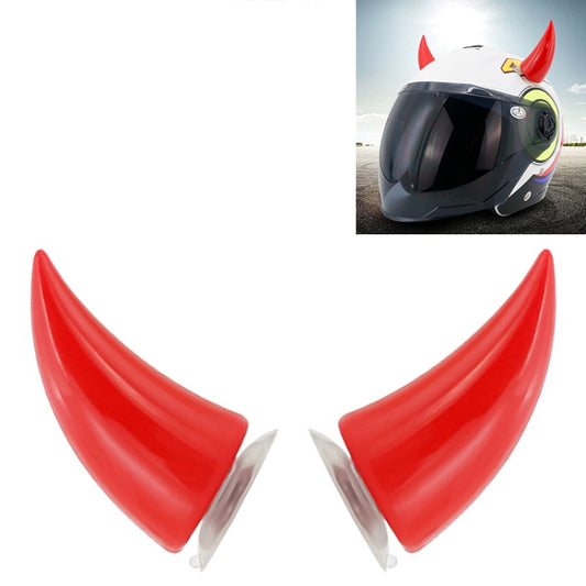 2 PCS Motorcycle Helmet Devil Decoration Motorbike Helmet Suction Cups Horns Decoration Headwear Sucker(Red) - Ornamental Parts by buy2fix | Online Shopping UK | buy2fix