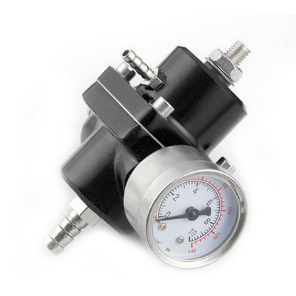 0-140PSI Universal Car Fuel Pressure Regulator with Gauge Adjustable Oil Pressure Regulator - In Car by buy2fix | Online Shopping UK | buy2fix