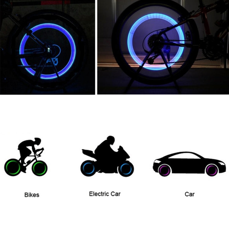 2 PCS Wheel Tyre Lamp With Battery for Car / Motorbike / Bike(Blue Light) - Decorative Lights by buy2fix | Online Shopping UK | buy2fix