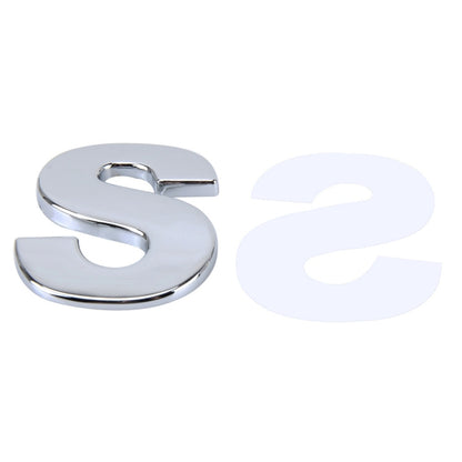 Car Vehicle Badge Emblem 3D English Letter S Self-adhesive Sticker Decal, Size: 4.5*4.5*0.5cm - 3D Metal Sticker by buy2fix | Online Shopping UK | buy2fix