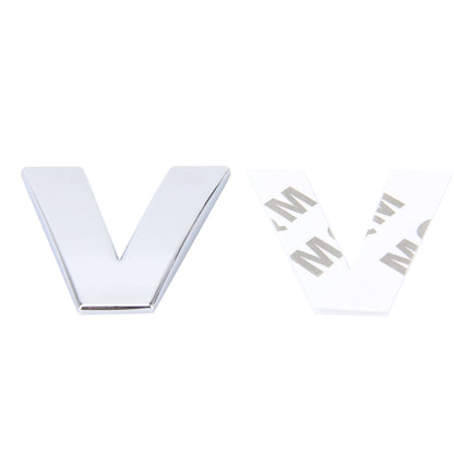 Car Vehicle Badge Emblem 3D English Letter V Self-adhesive Sticker Decal, Size: 4.5*4.5*0.5cm - 3D Metal Sticker by buy2fix | Online Shopping UK | buy2fix