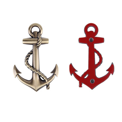 Ship Anchor Shape Car Auto Metal Free Stickers(Gold) - 3D Metal Sticker by buy2fix | Online Shopping UK | buy2fix