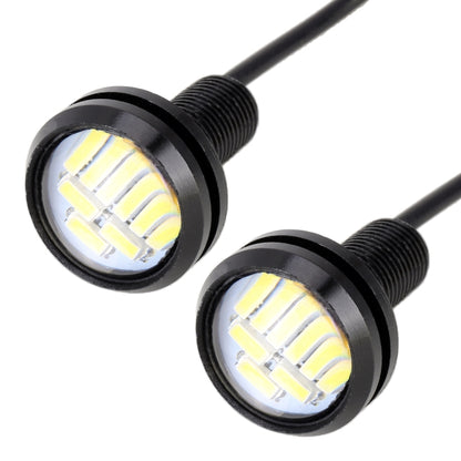 2 PCS 2W Car Auto Eagle Eyes Fog Light Turn Light with 12 SMD-4014 LED Lamps, DC 12V Cable Length: 55cm(White Light) - Eagle Eye Lamps by buy2fix | Online Shopping UK | buy2fix