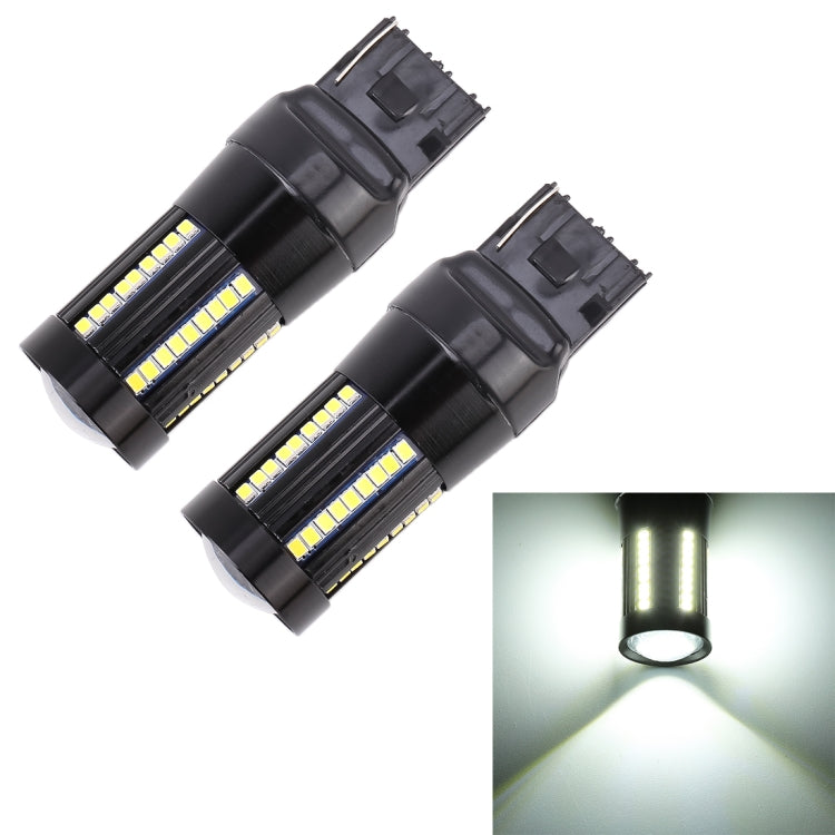 2 PCS T20 / 7440 DC9-16V / 8.2W / 6000K / 655LM Car Auto Reversing Lights / Turn Light 66LEDs SMD-2016 Lamps - Brake Lights by buy2fix | Online Shopping UK | buy2fix