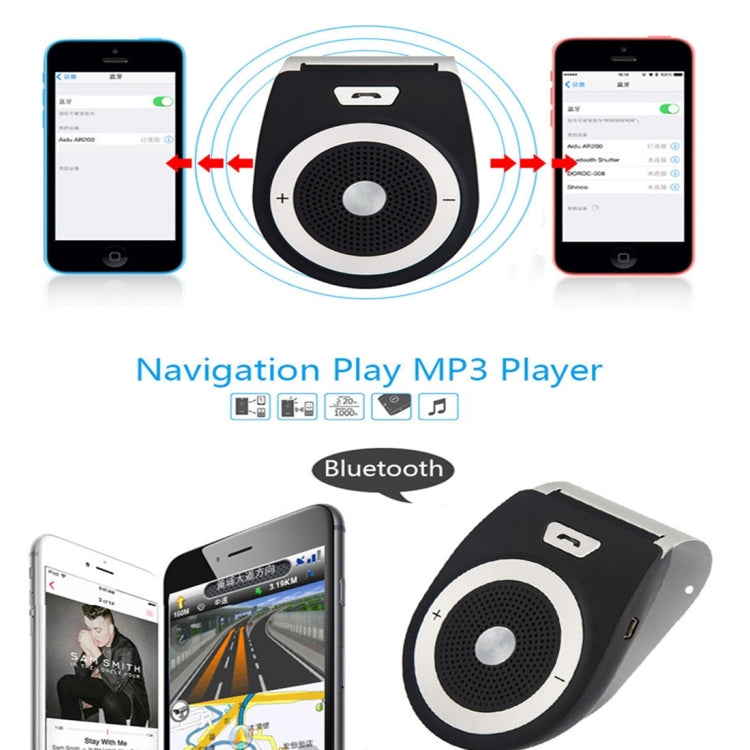 T821 Tour Bluetooth In-Car Speakerphone(White) - Car MP3 & MP4 & MP5 by buy2fix | Online Shopping UK | buy2fix