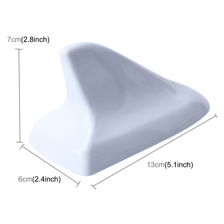 A-886 Car Auto Shark Fin Dome Antenna Decoration for Honda Buick Nissan Hyundai Toyota Volkswagen Mazda(White) - Aerials by buy2fix | Online Shopping UK | buy2fix