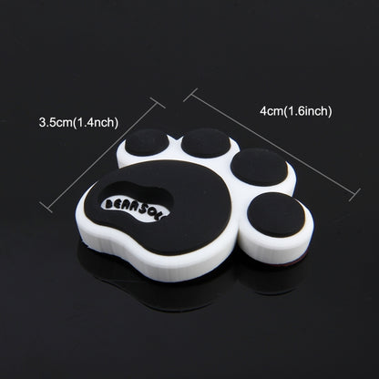 4 PCS Dog Footprint Shape Cartoon Style PVC Car Auto Protection Anti-scratch Door Guard Decorative Sticker(Black) - Anti Collision Sticker by buy2fix | Online Shopping UK | buy2fix