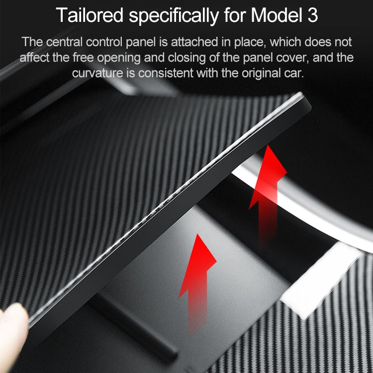Car Central Control Panel Film Scratch-proof PVC Decorative Sticker for Tesla Model 3 before 2021(Matte Black) - Car Interior Mouldings by buy2fix | Online Shopping UK | buy2fix