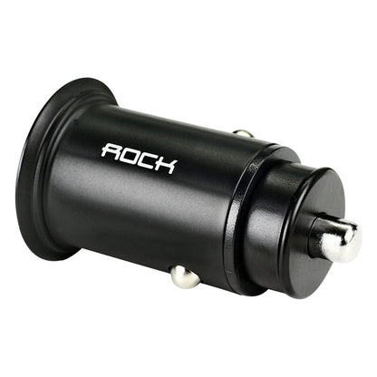 ROCK H15 Dual Port USB + USB-C / Type-C PD30W Car Charger (Black) - Car Charger by ROCK | Online Shopping UK | buy2fix