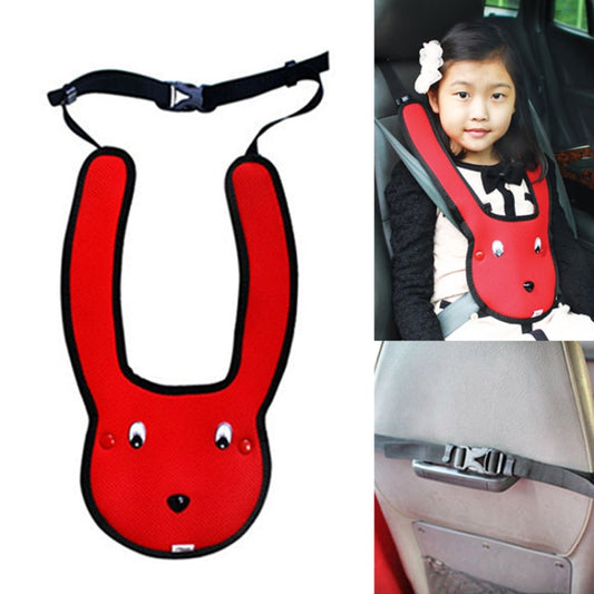 Car Child Rabbit Double Shoulder Seat Belt Adjuster (Red) -  by buy2fix | Online Shopping UK | buy2fix