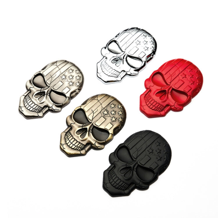 Three-dimensional Devil Skull Metal Plating Car Sticker (Black) - In Car by buy2fix | Online Shopping UK | buy2fix