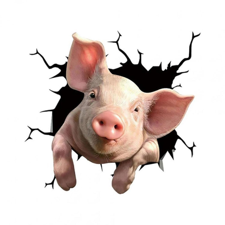 6 in 1 Creative Broken 3D Pig Car Stickers - In Car by buy2fix | Online Shopping UK | buy2fix