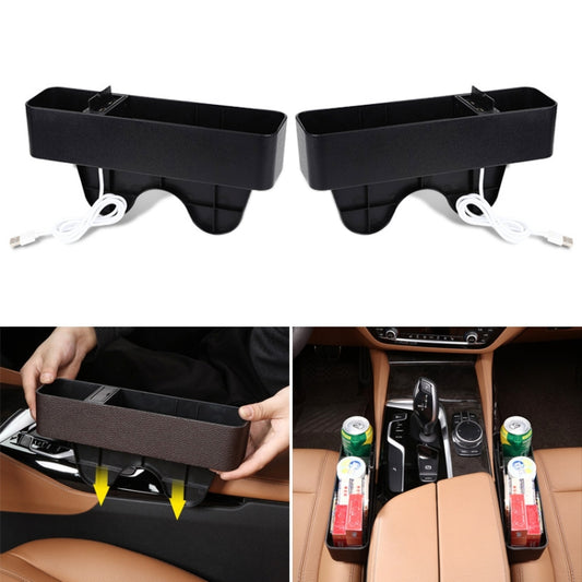 1 Pair Car Multi-functional Seat Crevice USB Storage Box, Economy Type - In Car by buy2fix | Online Shopping UK | buy2fix