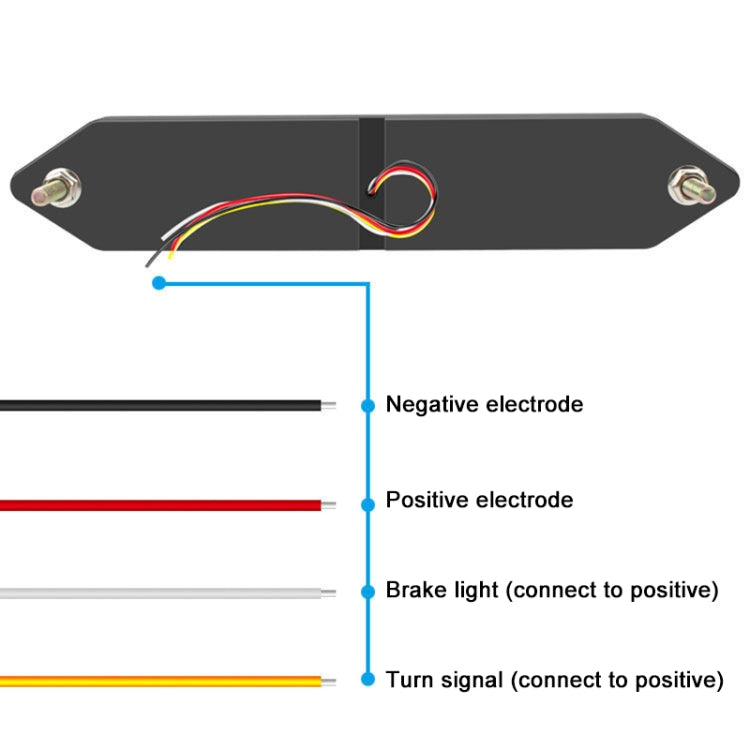 2 PCS Heavy Truck 100LED Two-color Running Water Light Guide Brake Steering Tail Rear Bumper Light - In Car by buy2fix | Online Shopping UK | buy2fix