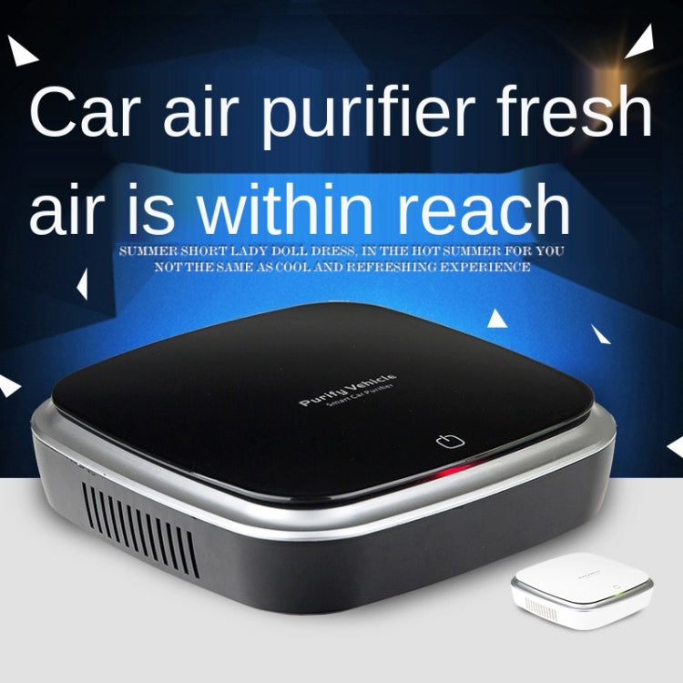 XJ-005 Car Solar Energy Negative Ion Smart USB Air Purifier (White) - In Car by buy2fix | Online Shopping UK | buy2fix
