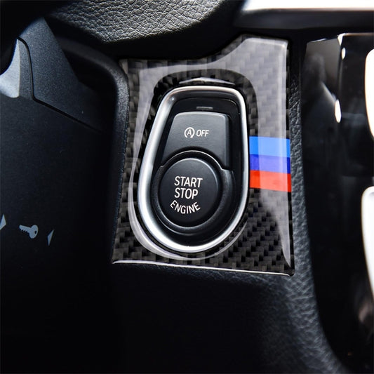 Three Color Carbon Fiber Car Key Hole Decorative Sticker for BMW F30 2013-2018 / F34 2013-2017, Sutible for Left Driving -  by buy2fix | Online Shopping UK | buy2fix