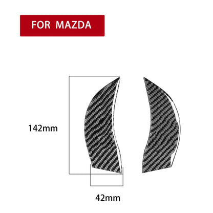 2 PCS Car Carbon Fiber Steering Wheel Decorative Sticker for Mazda RX8 2004-2008, Left and Right Drive Universal -  by buy2fix | Online Shopping UK | buy2fix